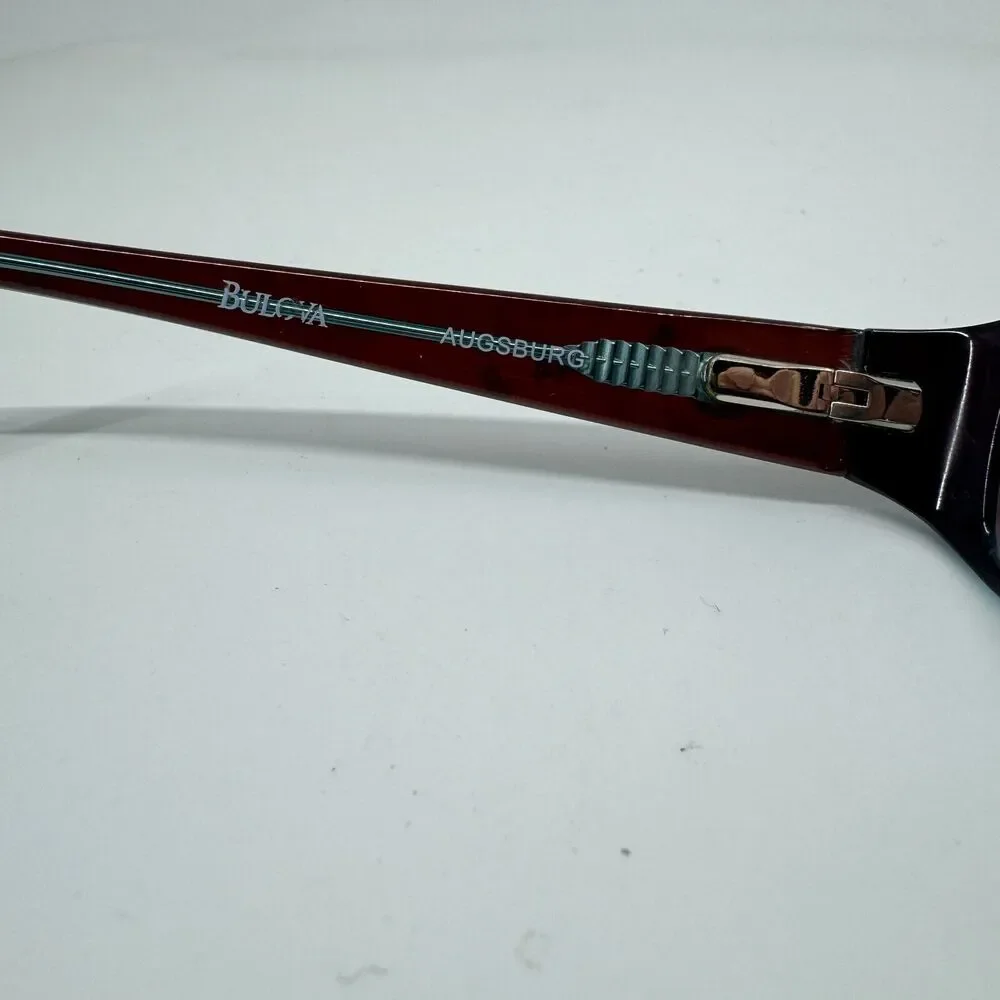 Bulova Eyeglasses‎ Frames AUGSBURG Chocolate/Teal 52-15-135 Full Rim H12148